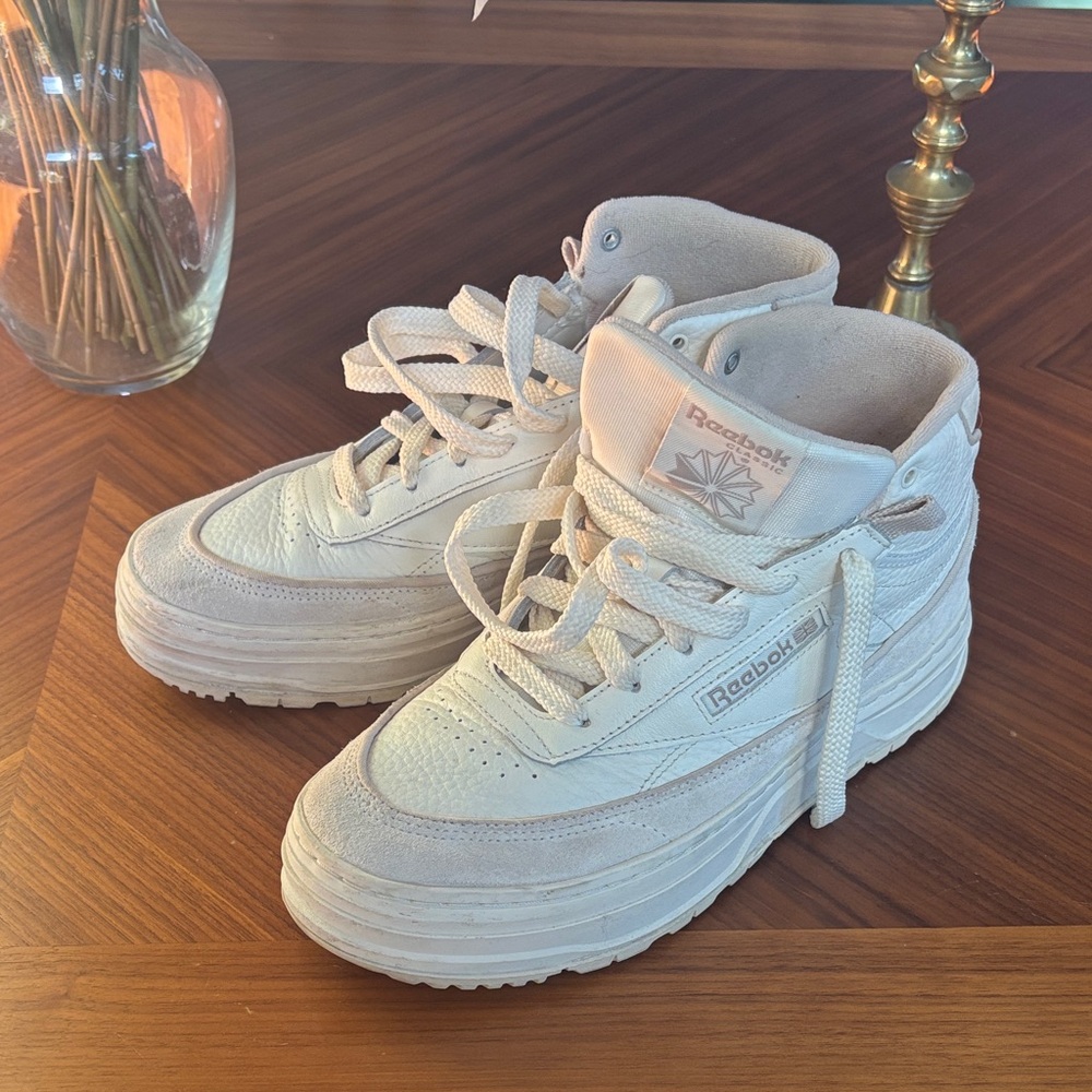 Reebok Women's High-Top Sneakers - Light Beige